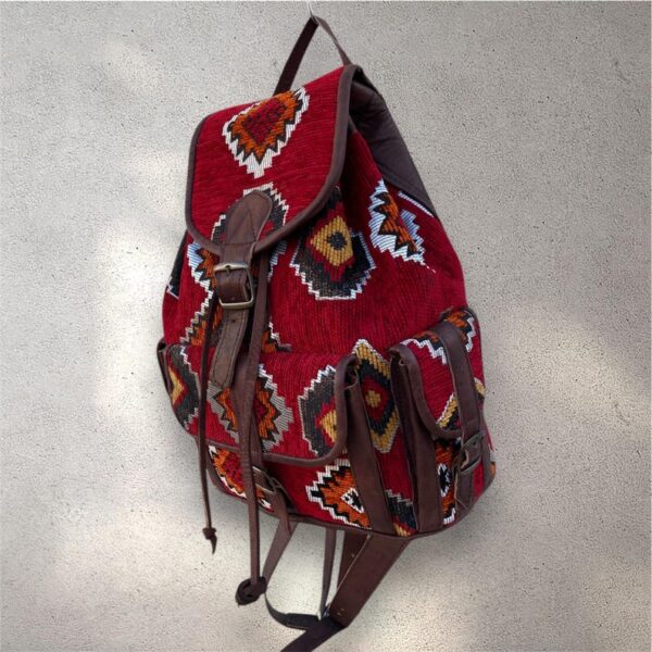 il_794xN.7246519161_fwk5 Handmade Moroccan Leather & Kilim Backpack