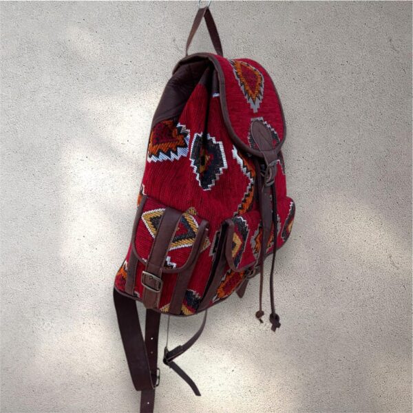 il_794xN.7246519163_twaq Handmade Moroccan Leather & Kilim Backpack