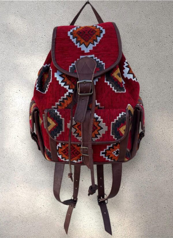 il_794xN.7249155335_rz0h Handmade Moroccan Leather & Kilim Backpack