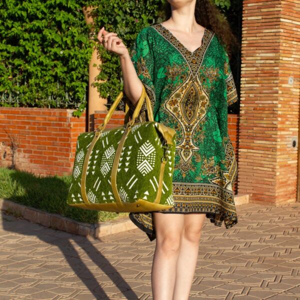 il_794xN.7253413077_6tm8 - Copy Handmade Green Kilim Travel Bag